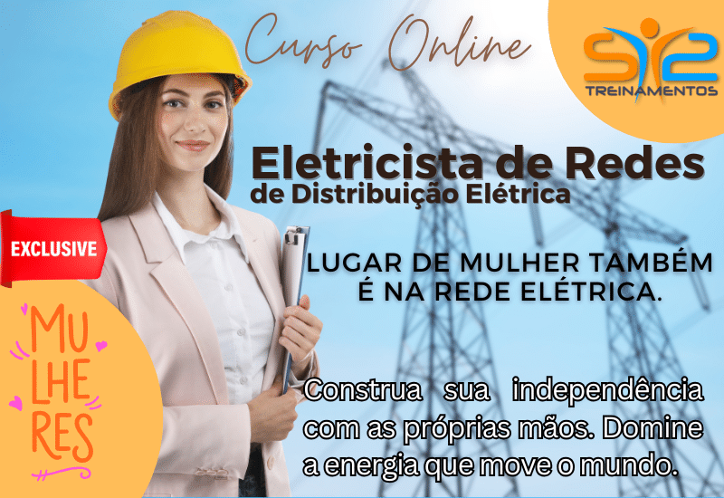 Eletricista de Redes de Distribuição de Energia Elétrica - Exclusivo Para Mulheres 1 Copia de Brown Modern Business Online Course Facebook Post 256 x 176